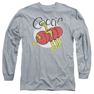 AN OFFCIALLY LICENSED COOTIE COOTIE MEN'S LONG SLEEVE T-SHIRT ATHLETIC HEATHER