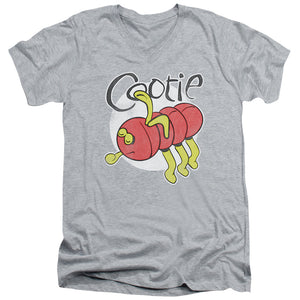 AN OFFCIALLY LICENSED COOTIE COOTIE MEN'S V-NECK T-SHIRT ATHLETIC HEATHER