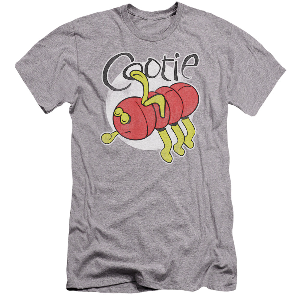 AN OFFCIALLY LICENSED COOTIE COOTIE MEN'S PREMIUM SLIM FIT T-SHIRT ATHLETIC HEATHER