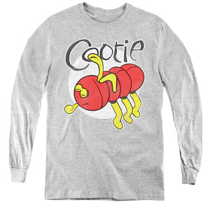 AN OFFCIALLY LICENSED COOTIE COOTIE YOUTH LONG SLEEVE T-SHIRT ATHLETIC HEATHER