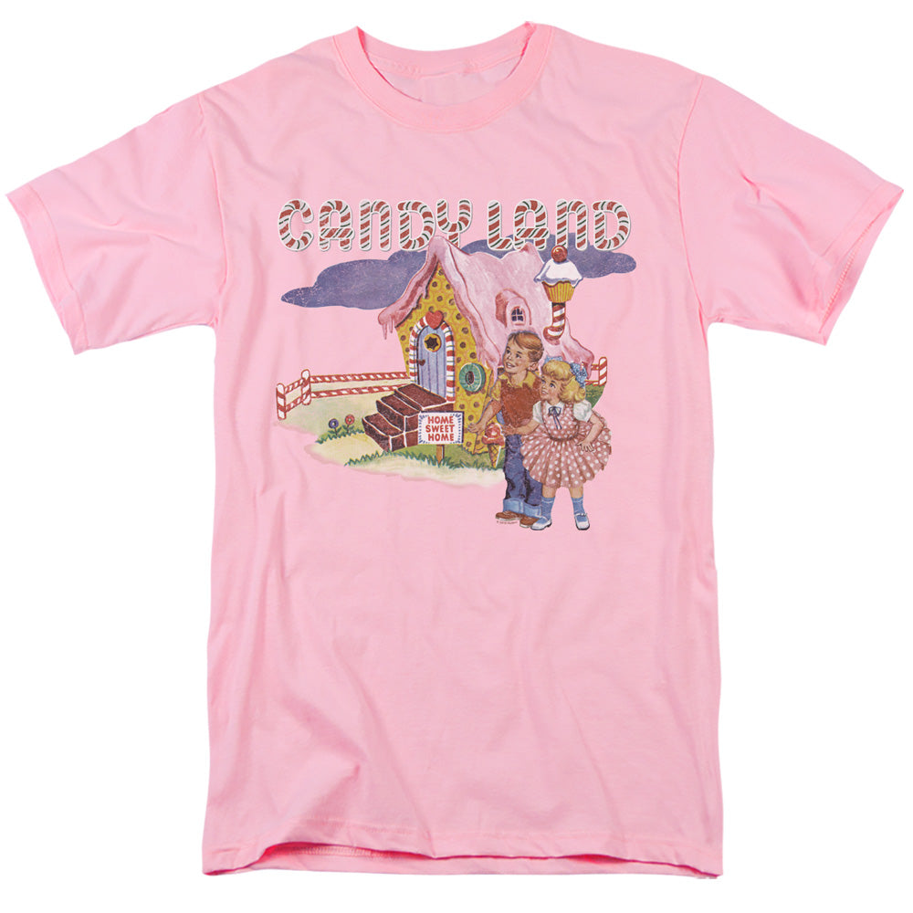 AN OFFCIALLY LICENSED CANDY LAND COTTON CANDY LAND MEN'S REGULAR FIT T-SHIRT PINK