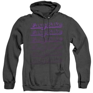 AN OFFCIALLY LICENSED EASY BAKE OVEN FADED ADULT UNISEX HEATHER PULLOVER HOODIE BLACK