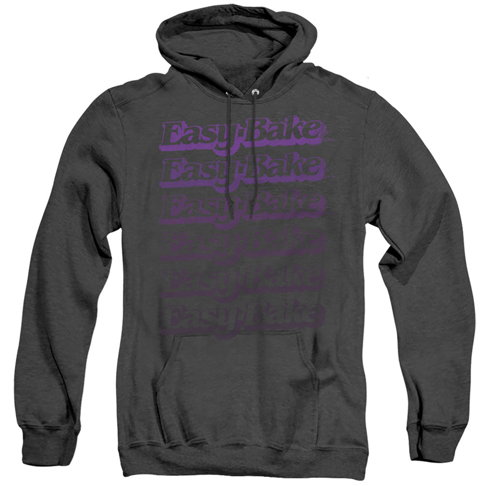 AN OFFCIALLY LICENSED EASY BAKE OVEN FADED ADULT UNISEX HEATHER PULLOVER HOODIE BLACK