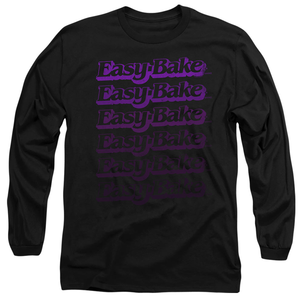 AN OFFCIALLY LICENSED EASY BAKE OVEN FADED MEN'S LONG SLEEVE T-SHIRT BLACK