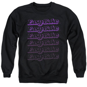 AN OFFCIALLY LICENSED EASY BAKE OVEN FADED ADULT UNISEX CREWNECK SWEATSHIRT BLACK