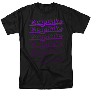 AN OFFCIALLY LICENSED EASY BAKE OVEN FADED MEN'S REGULAR FIT T-SHIRT BLACK