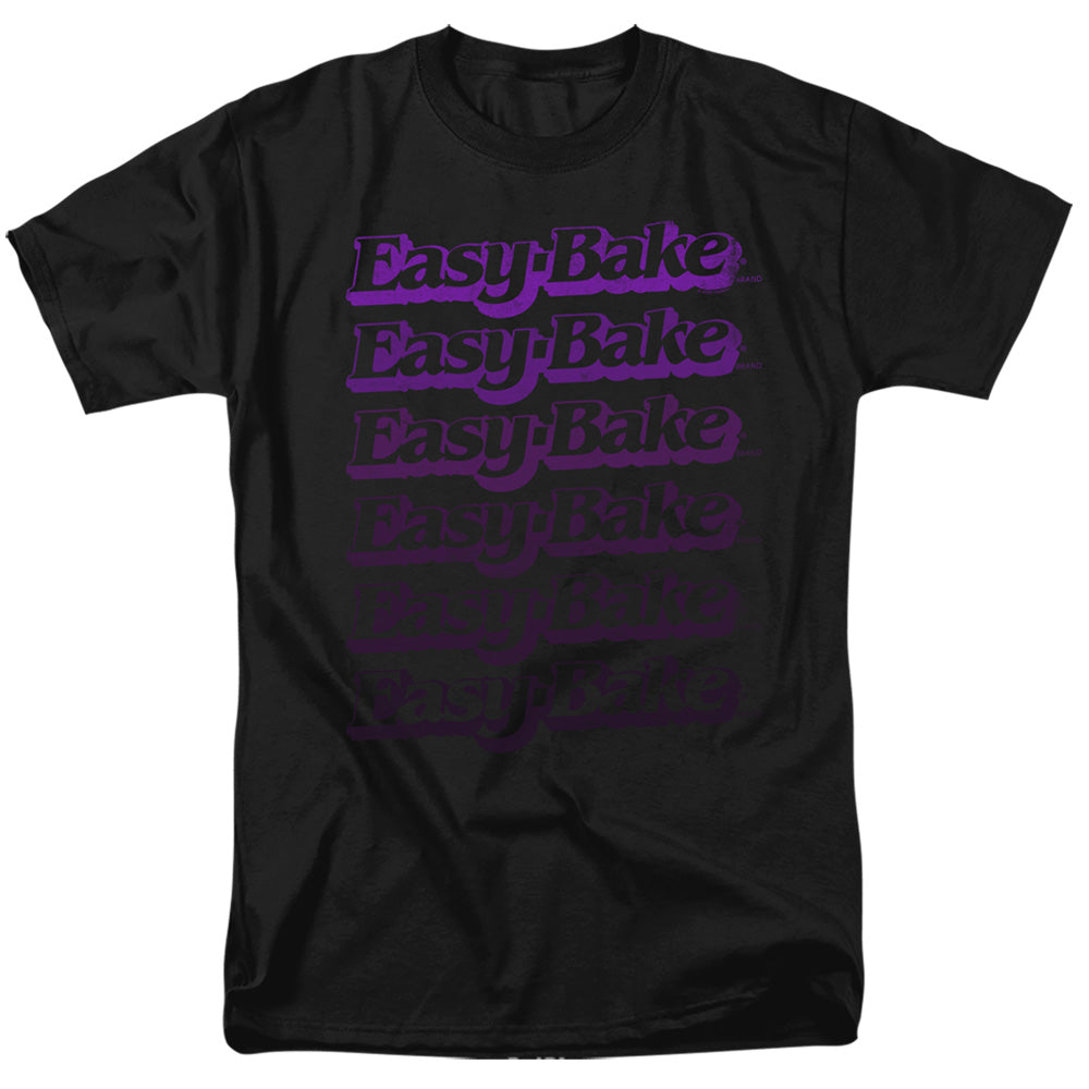 AN OFFCIALLY LICENSED EASY BAKE OVEN FADED MEN'S REGULAR FIT T-SHIRT BLACK