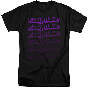 AN OFFCIALLY LICENSED EASY BAKE OVEN FADED MEN'S TALL FIT T-SHIRT BLACK
