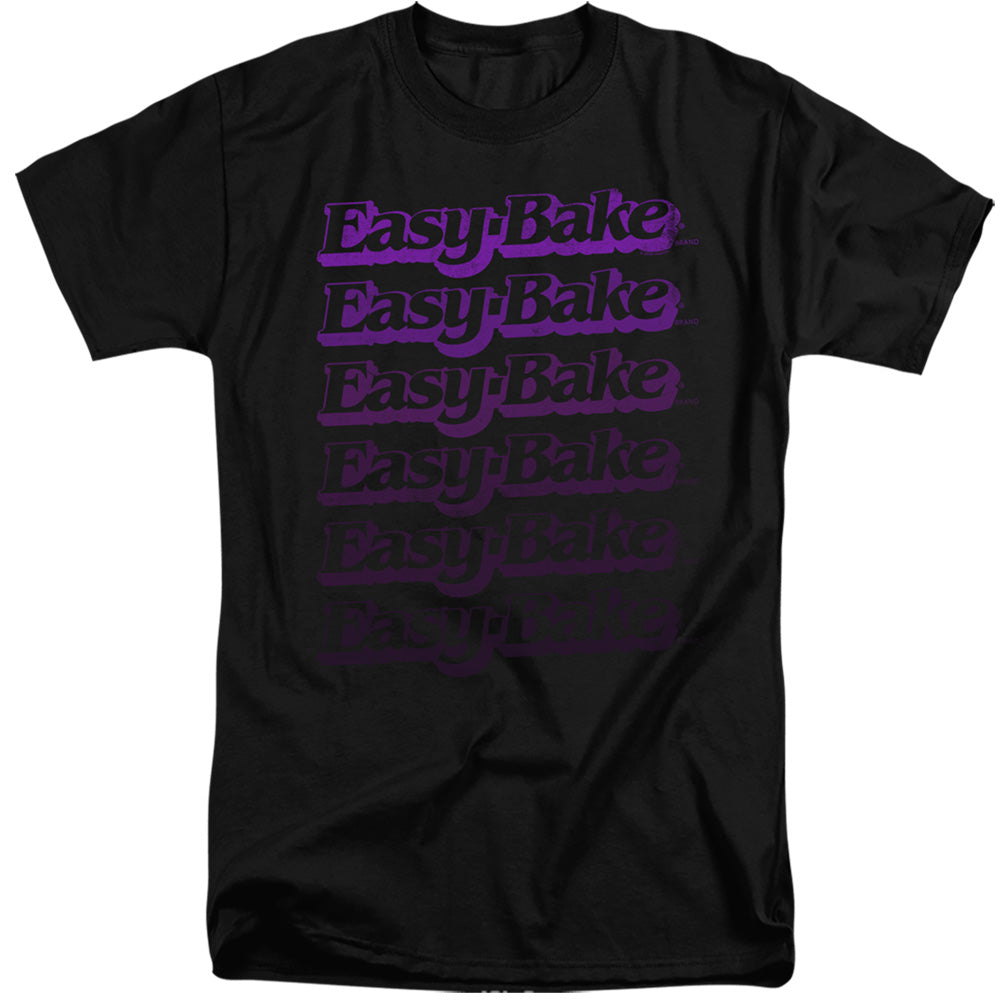 AN OFFCIALLY LICENSED EASY BAKE OVEN FADED MEN'S TALL FIT T-SHIRT BLACK