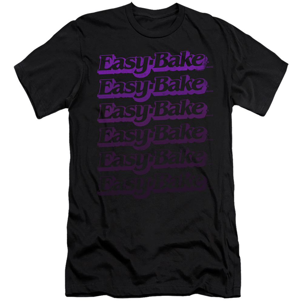 AN OFFCIALLY LICENSED EASY BAKE OVEN FADED MEN'S PREMIUM SLIM FIT T-SHIRT BLACK