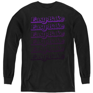 AN OFFCIALLY LICENSED EASY BAKE OVEN FADED YOUTH LONG SLEEVE T-SHIRT BLACK