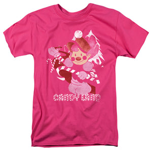 AN OFFCIALLY LICENSED CANDY LAND MR MINT MEN'S REGULAR FIT T-SHIRT HOT PINK