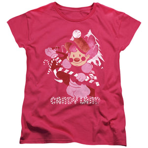 AN OFFCIALLY LICENSED CANDY LAND MR MINT WOMEN'S REGULAR FIT T-SHIRT HOT PINK