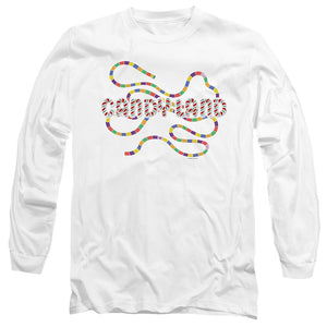 AN OFFCIALLY LICENSED CANDY LAND CANDY LAND BOARD MEN'S LONG SLEEVE T-SHIRT WHITE