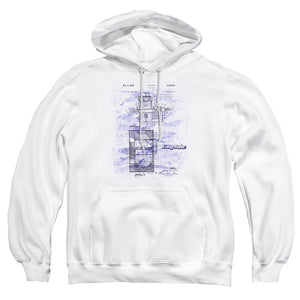 AN OFFCIALLY LICENSED EASY BAKE OVEN EASY BAKE PATENT ADULT UNISEX PULLOVER HOODIE WHITE