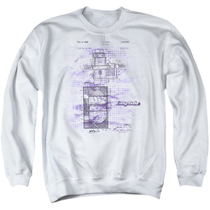 AN OFFCIALLY LICENSED EASY BAKE OVEN EASY BAKE PATENT ADULT UNISEX CREWNECK SWEATSHIRT WHITE