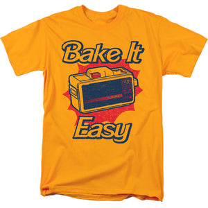 AN OFFCIALLY LICENSED EASY BAKE OVEN BAKE IT EASY MEN'S REGULAR FIT T-SHIRT GOLD