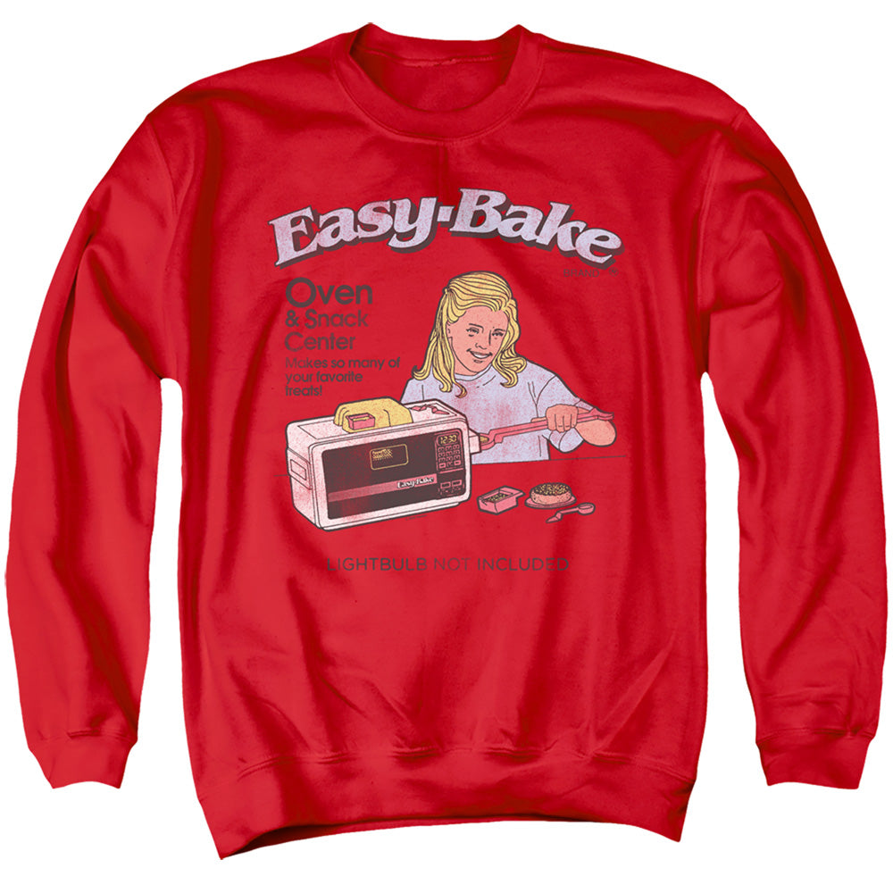AN OFFCIALLY LICENSED EASY BAKE OVEN LIGHTBULB NOT INCLUDED ADULT UNISEX CREWNECK SWEATSHIRT RED