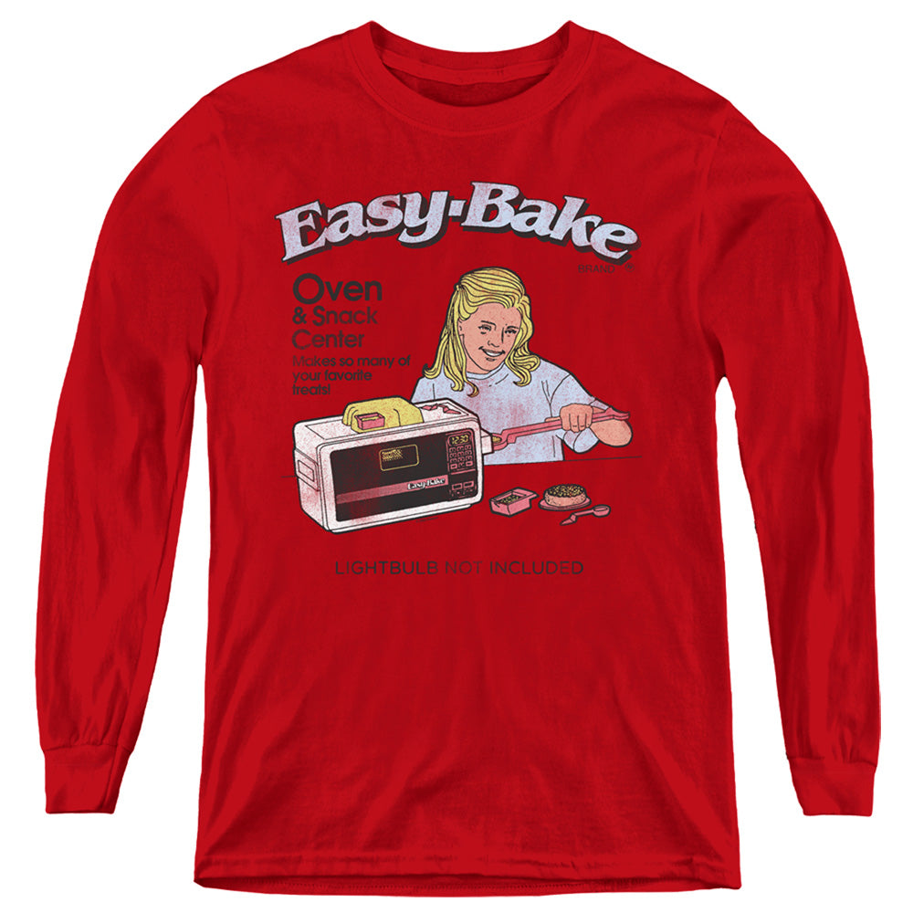 AN OFFCIALLY LICENSED EASY BAKE OVEN LIGHTBULB NOT INCLUDED YOUTH LONG SLEEVE T-SHIRT RED