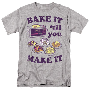AN OFFCIALLY LICENSED EASY BAKE OVEN BAKE IT TIL YOU MAKE IT MEN'S REGULAR FIT T-SHIRT ATHLETIC HEATHER