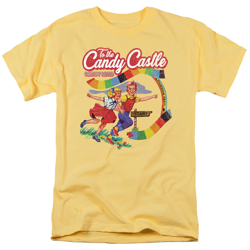 AN OFFCIALLY LICENSED CANDY LAND TO THE CANDY CASTLE MEN'S REGULAR FIT T-SHIRT BANANA