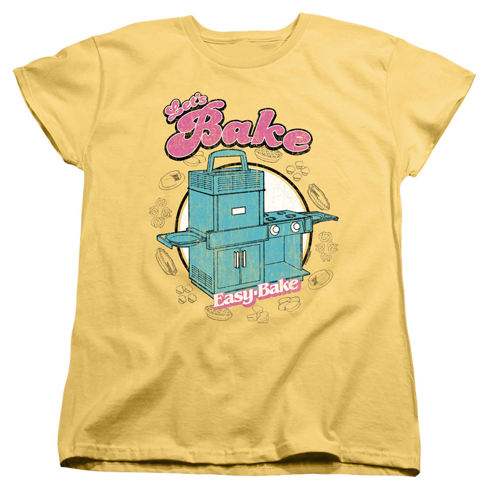 AN OFFCIALLY LICENSED EASY BAKE OVEN LETS BAKE WOMEN'S REGULAR FIT T-SHIRT BANANA