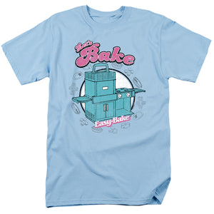 AN OFFCIALLY LICENSED EASY BAKE OVEN LETS BAKE MEN'S REGULAR FIT T-SHIRT LIGHT BLUE