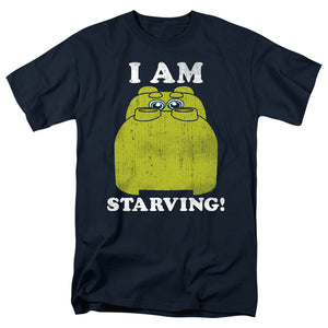 AN OFFCIALLY LICENSED HUNGRY HUNGRY HIPPOS IM STARVING MEN'S REGULAR FIT T-SHIRT NAVY
