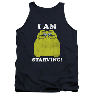 AN OFFCIALLY LICENSED HUNGRY HUNGRY HIPPOS IM STARVING ADULT UNISEX TANK TOP NAVY