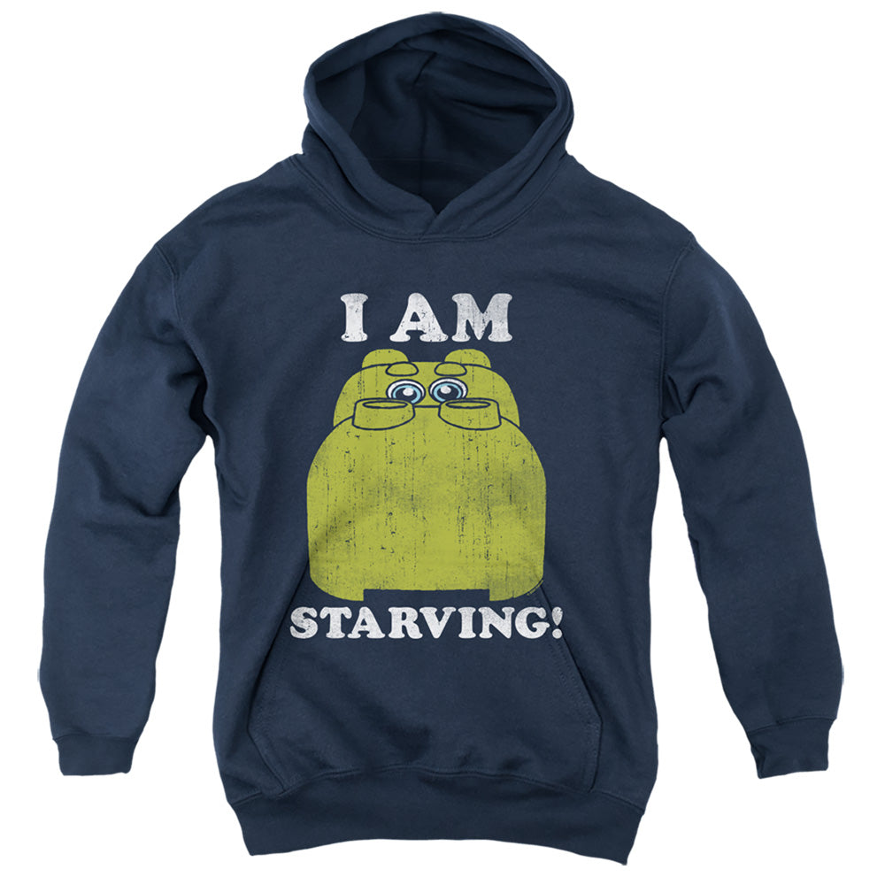 AN OFFCIALLY LICENSED HUNGRY HUNGRY HIPPOS IM STARVING YOUTH HOODIE NAVY