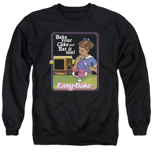 AN OFFCIALLY LICENSED EASY BAKE OVEN BAKE YOUR CAKE ADULT UNISEX CREWNECK SWEATSHIRT BLACK