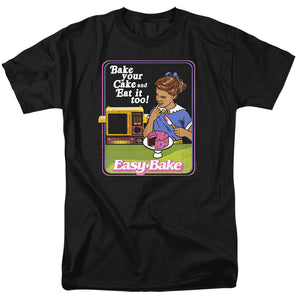 AN OFFCIALLY LICENSED EASY BAKE OVEN BAKE YOUR CAKE MEN'S REGULAR FIT T-SHIRT BLACK