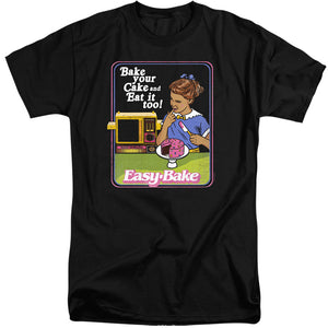 AN OFFCIALLY LICENSED EASY BAKE OVEN BAKE YOUR CAKE MEN'S TALL FIT T-SHIRT BLACK