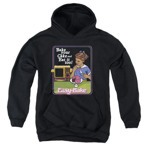 AN OFFCIALLY LICENSED EASY BAKE OVEN BAKE YOUR CAKE YOUTH HOODIE BLACK