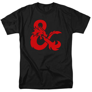 AN OFFCIALLY LICENSED DUNGEONS AND DRAGONS AMPERSAND LOGO MEN'S REGULAR FIT T-SHIRT BLACK