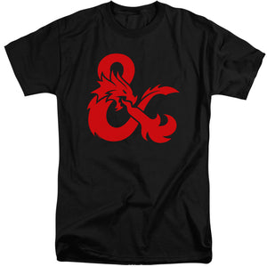 AN OFFCIALLY LICENSED DUNGEONS AND DRAGONS AMPERSAND LOGO MEN'S TALL FIT T-SHIRT BLACK