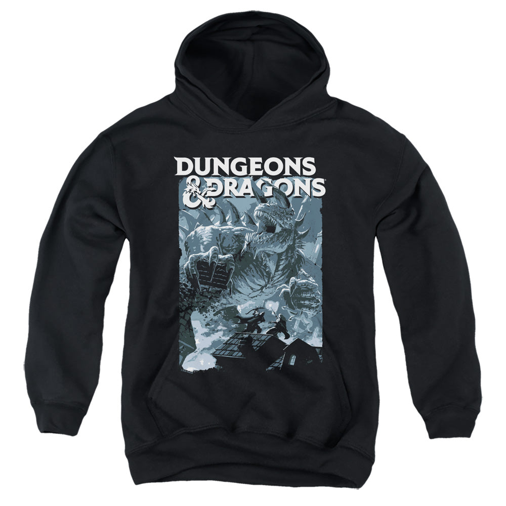 AN OFFCIALLY LICENSED DUNGEONS AND DRAGONS TARRASQUE YOUTH HOODIE BLACK