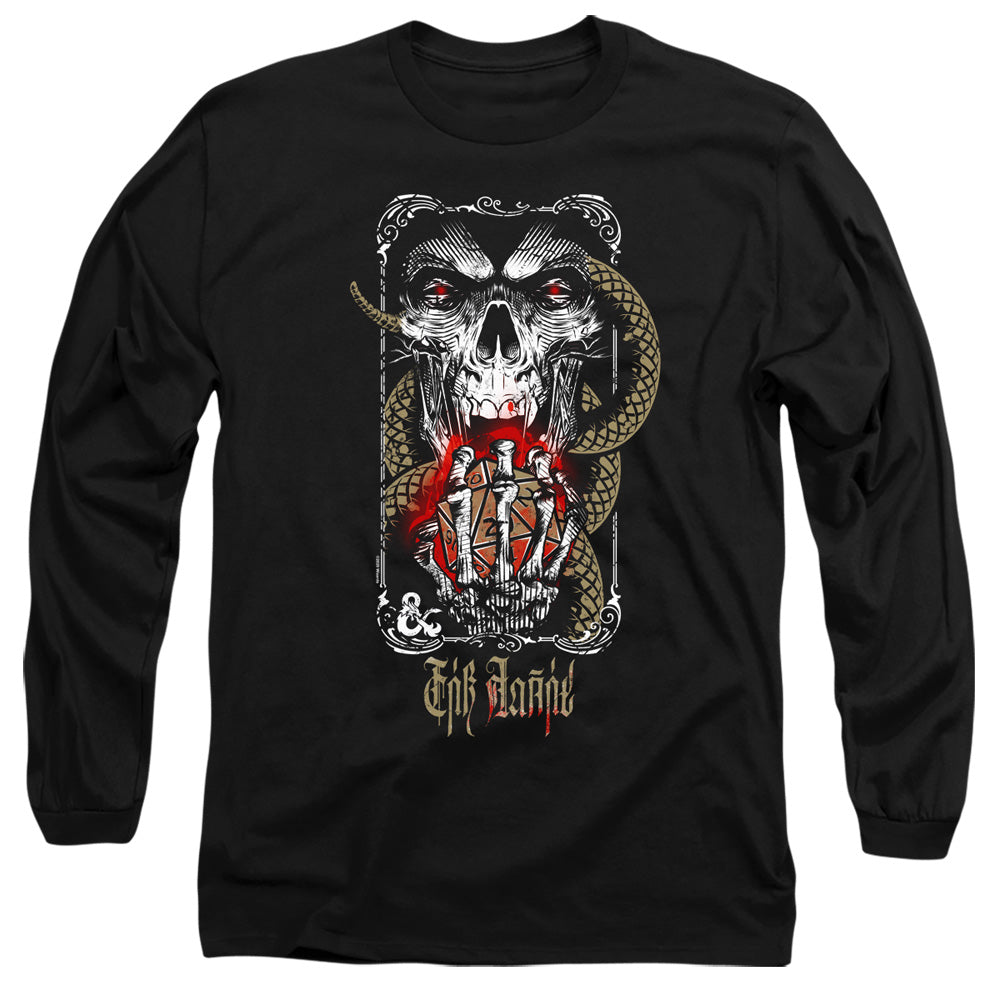 AN OFFCIALLY LICENSED DUNGEONS AND DRAGONS LICH FOR CHAOS MEN'S LONG SLEEVE T-SHIRT BLACK