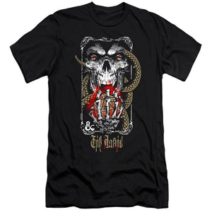 AN OFFCIALLY LICENSED DUNGEONS AND DRAGONS LICH FOR CHAOS MEN'S PREMIUM SLIM FIT T-SHIRT BLACK