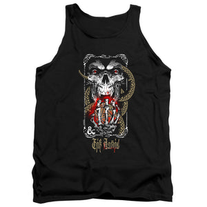 AN OFFCIALLY LICENSED DUNGEONS AND DRAGONS LICH FOR CHAOS ADULT UNISEX TANK TOP BLACK