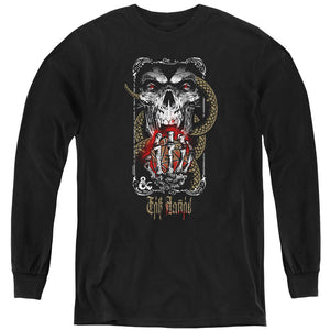 AN OFFCIALLY LICENSED DUNGEONS AND DRAGONS LICH FOR CHAOS YOUTH LONG SLEEVE T-SHIRT BLACK