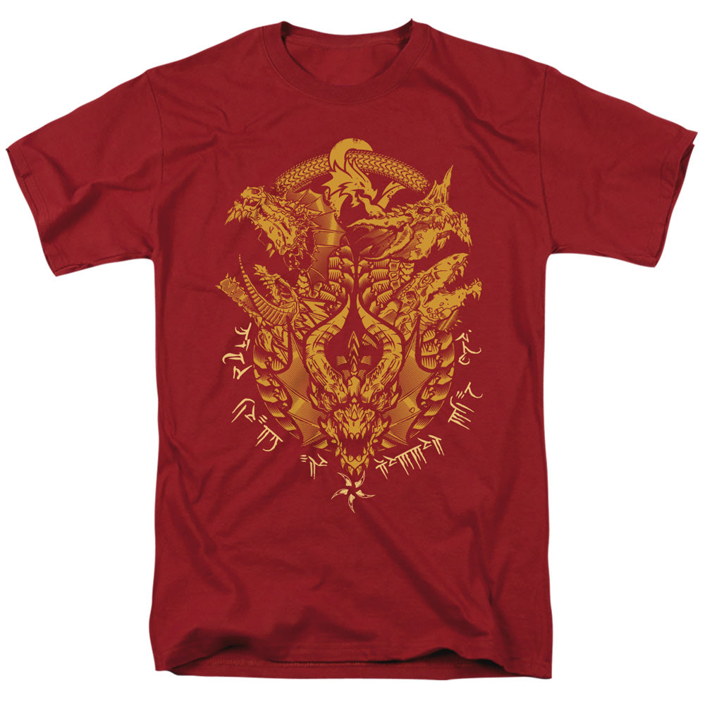 AN OFFCIALLY LICENSED DUNGEONS AND DRAGONS TRYANNY OF DRAGONS MEN'S REGULAR FIT T-SHIRT CARDINAL