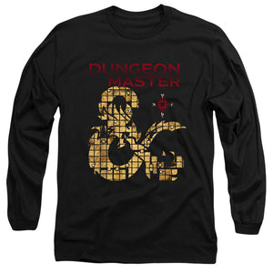 AN OFFCIALLY LICENSED DUNGEONS AND DRAGONS DUNGEON MASTER MEN'S LONG SLEEVE T-SHIRT BLACK
