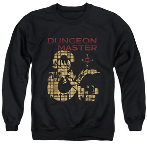 AN OFFCIALLY LICENSED DUNGEONS AND DRAGONS DUNGEON MASTER ADULT UNISEX CREWNECK SWEATSHIRT BLACK