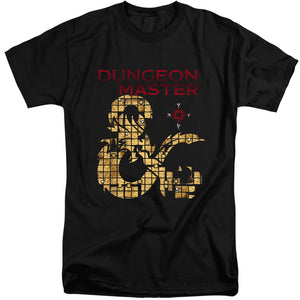 AN OFFCIALLY LICENSED DUNGEONS AND DRAGONS DUNGEON MASTER MEN'S TALL FIT T-SHIRT BLACK