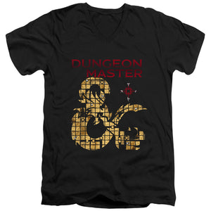 AN OFFCIALLY LICENSED DUNGEONS AND DRAGONS DUNGEON MASTER MEN'S V-NECK T-SHIRT BLACK