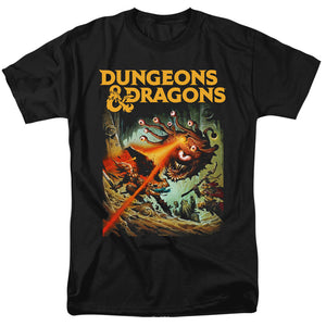 AN OFFCIALLY LICENSED DUNGEONS AND DRAGONS BEHOLDER STRIKE MEN'S REGULAR FIT T-SHIRT BLACK