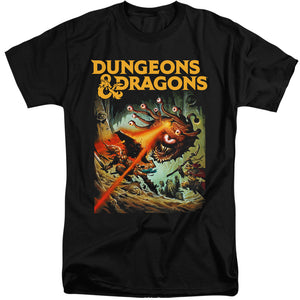 AN OFFCIALLY LICENSED DUNGEONS AND DRAGONS BEHOLDER STRIKE MEN'S TALL FIT T-SHIRT BLACK