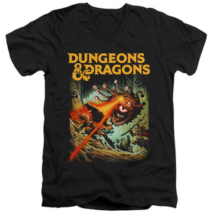 AN OFFCIALLY LICENSED DUNGEONS AND DRAGONS BEHOLDER STRIKE MEN'S V-NECK T-SHIRT BLACK