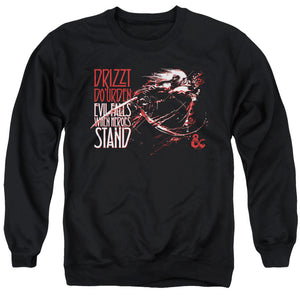 AN OFFCIALLY LICENSED DUNGEONS AND DRAGONS EVIL FALLS ADULT UNISEX CREWNECK SWEATSHIRT BLACK